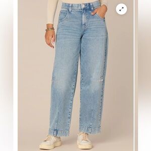 NWT Democracy Ab-Solution Skyrise Relaxed Studded Barrel Jeans